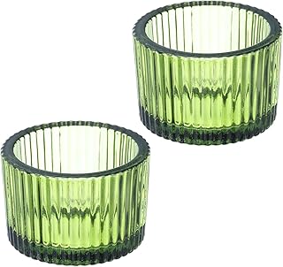 PATIKIL 2 Pcs Tealight Candle Holder, Tea Lights Candle Holder Glass Votive Candle Holders Glass Candle Holders for Table ...