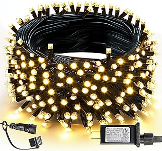 TW SHINE Christmas Lights, 200 LED 66FT Outdoor Christmas Lights Plug in with 8 Modes, Waterproof Light Outdoor, Indoor Xm...