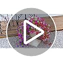 8 Pcs Artificial Hanging Flowers for Outdoor, Fake Silk Petunias Plants Arrangement, for Spring Summer Outdoor Decoration,...
