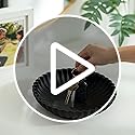 Hanobe Black Decorative Bowl Decor: Modern Resin Scalloped Ruffle Key Tray for Home Living Entryway Coffee Tables Centerpi...