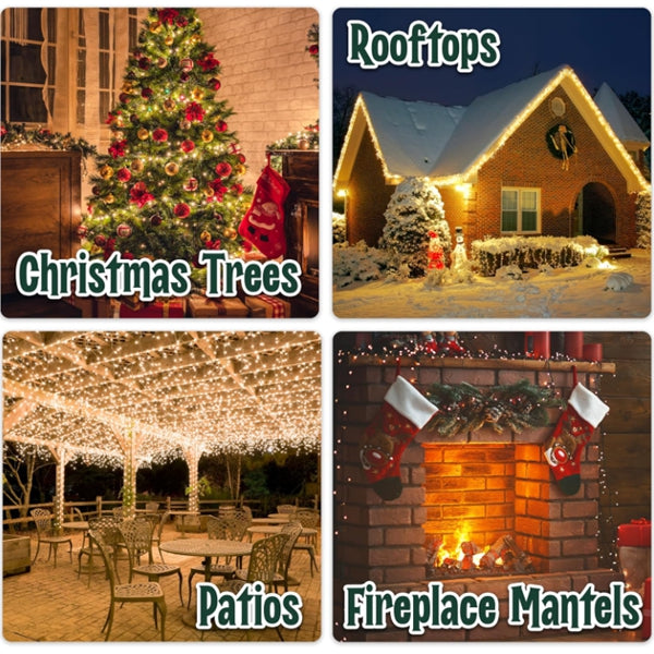 Party celebration illuminated with cozy twinkle fairy lights