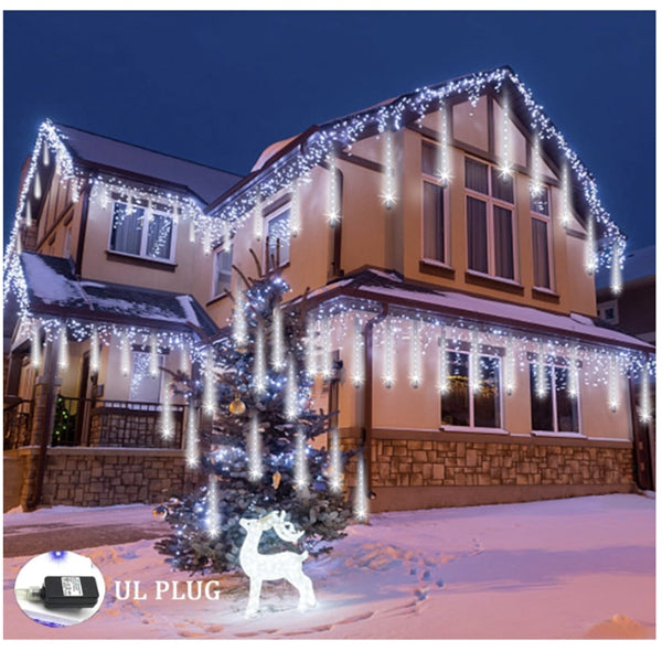 Holiday tree decorated with colorful Christmas LED lights