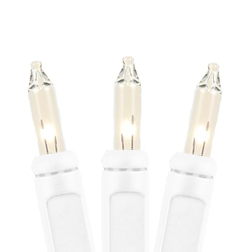 Novelty Lights 5.5 Feet 10 Bulb Clear Mini Light String on White Wire, Non-Connectable Incandescent Fairy Lights for Bottl...