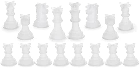 1 Set Chess Mold for Resin Silicone Chess Resin Mold Chess Crystal Epoxy Casting for Making Birthday,Jewelry Casting Supplies