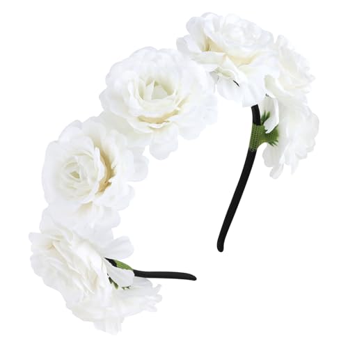 BAHABY Flower Headbands for Women Floral Headband Wedding Photo Props Headpiece