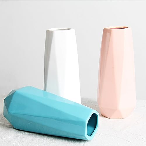 Ceramic Vase, 7.4 Inch for Pampas Calla Lily Tulip, Flower Vase Minimalism Style for Modern Table Shelf Home Decor, Fit fo...