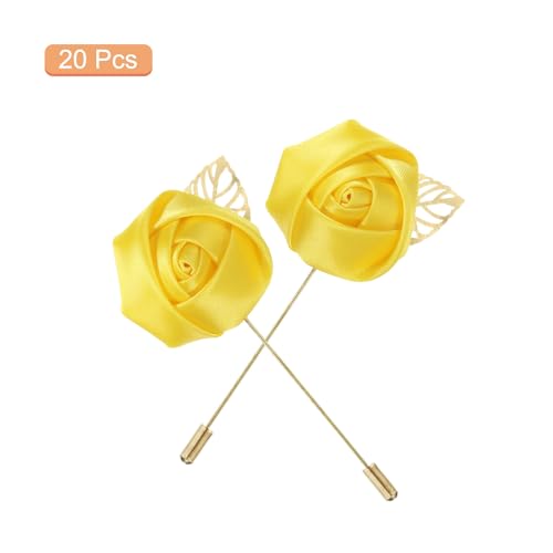 MECCANIXITY Groom Boutonnieres Rose Boutonnieres Pins for Men Wedding Ceremony Anniversary Formal Dinner Party Suit Decora...