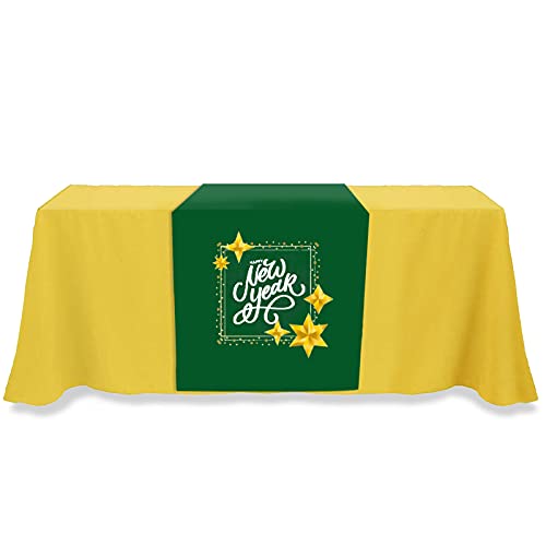 Luincas Custom Table Runner 36"x72"with Business Logo or Your Text Personalized Tablecloth Runners Customize with Logo for...