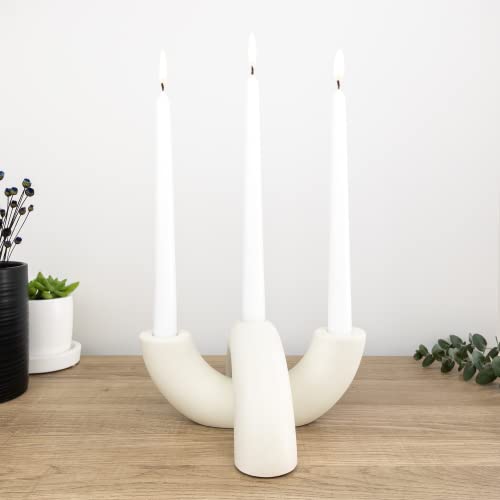 AERLO Taper Candle Holders Set - Modern Candle Stick Holders - Ceramic Table Decor, Centerpiece, & Decorative Candle Holde...