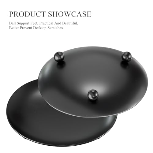 Apsvwys Black Candle Holders for Pillar Candles, Set of 2 Premium Metal Candle Plates Candle Stand for LED or Wax Candles,...