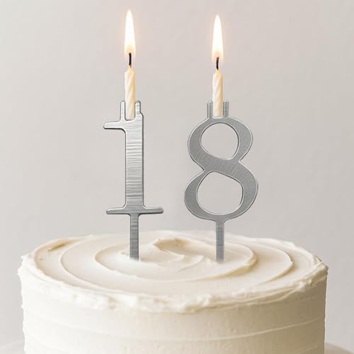 Reusable Number Birthday Candle Holder Set, Adjustable Candles Stand, Digital Birthday Cake Candle Holders Set, Party Cake...