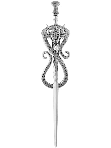 HAQUL Baphomet Head Hairpin, Viking Jewelry Clip Minimalist, Celtic Knot Hair Accessories for Women