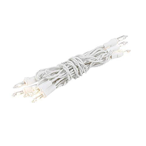 Novelty Lights 5.5 Feet 10 Bulb Clear Mini Light String on White Wire, Non-Connectable Incandescent Fairy Lights for Bottl...