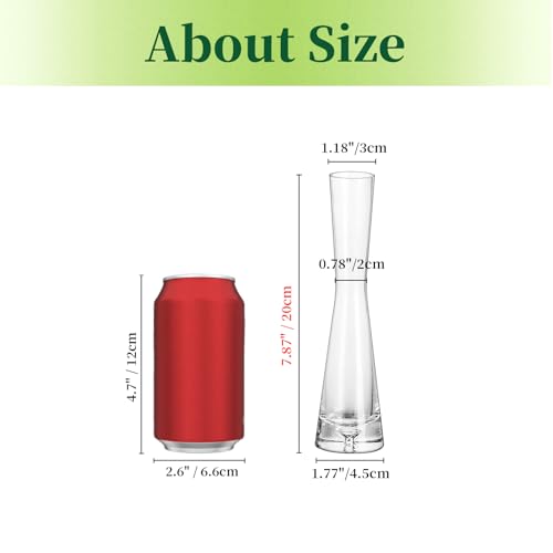 Hewory Glass Bud Vases for Centerpieces Set of 6, Handmade Modern Clear Small Skinny Decorative Single Flower Vase, Minima...