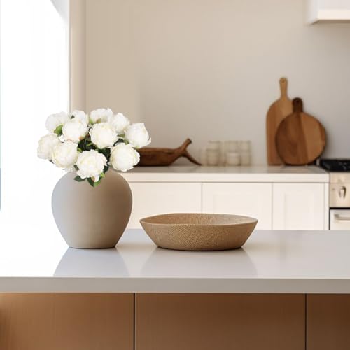 INSUNSIX 10pcs White Silk Peonies with Single Stem - Faux Flowers for Wedding Table Centerpieces, Home Decorations, Bridal...