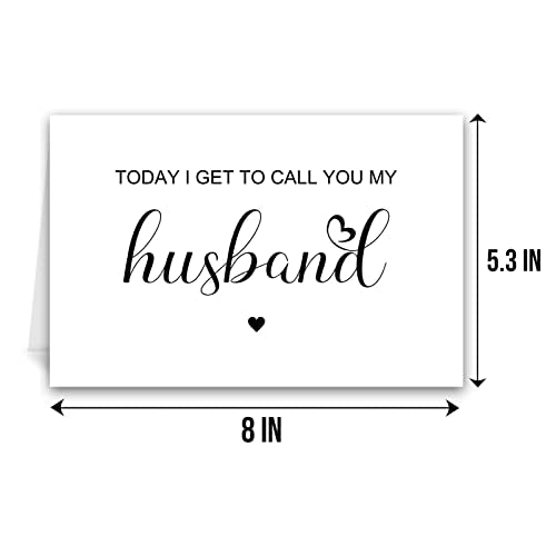 Qiliji Wedding Day Card for Groom from Bride, Husband Wedding Day Card, Husband Vow Card, Groom Gift from Bride, Today I G...