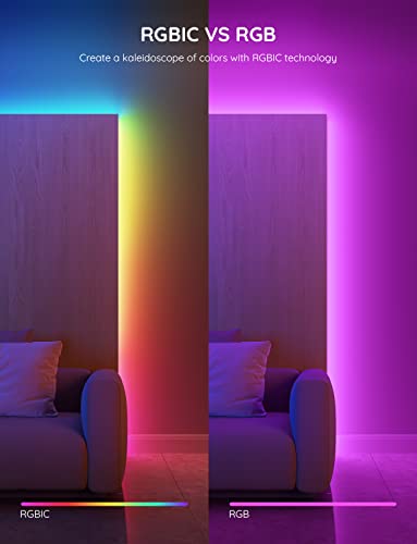Govee RGBIC LED Strip Lights, Smart LED Lights for Bedroom, Bluetooth LED Lights APP Control, DIY Multiple Colors on One L...