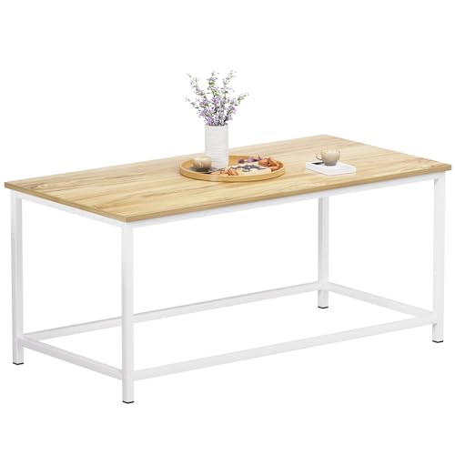 SAYGOER Coffee Table Simple Modern Coffee Tables Open Design Rectangular Minimalist Center Table for Living Room Home Offi...