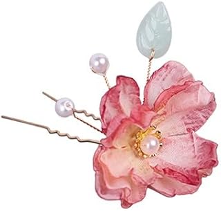 1 Piece Silk Flower Bride Wedding Hair Pin U Shape Hairpin Headpiece Traditional Chinese Style Hair Accessories For Bride...