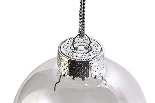 Creative Hobbies® - Bulk Value Pack of 25 pcs - 67mm (2-5/8 Inch) Round Clear Plastic Ball Ornaments - Great for Crafting ...