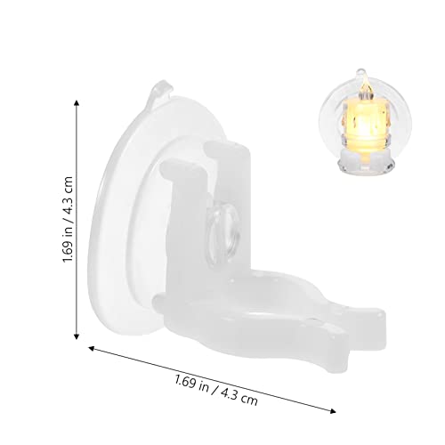 STOBAZA Electronic Candle Suction Cup Accessories 12 Pcs Strong Hold Window Candle Holders for Led Flameless Candles Perfe...
