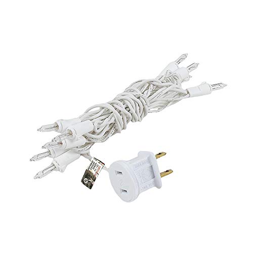 Novelty Lights 5.5 Feet 10 Bulb Clear Mini Light String on White Wire, Non-Connectable Incandescent Fairy Lights for Bottl...