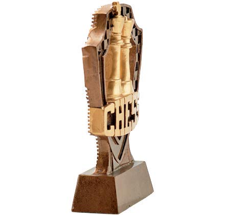Crown Awards 5" Shieldz Chess Tournament Trophy, Custom Resin Chess Trophies with Personalized Engraving Prime