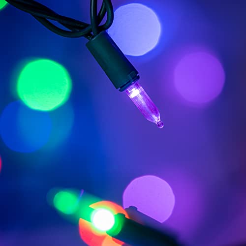 YULETIME Multicolor LED Christmas Lights 200 Count 50 ft, Pack of 2 Strands 25 ft 100 Lights UL Certified String Light Set...