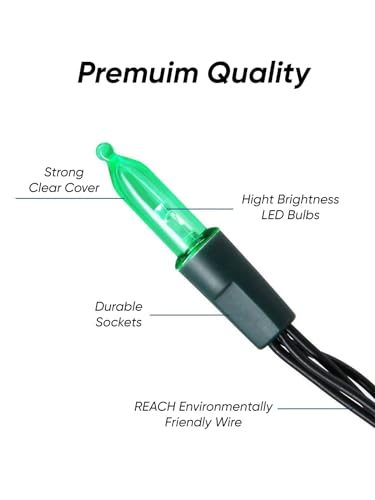 Twinkle Star Outdoor Christmas Lights Battery Operated 50 LED Mini String Light with 8 Modes, 16ft Waterproof Fairy Lights...