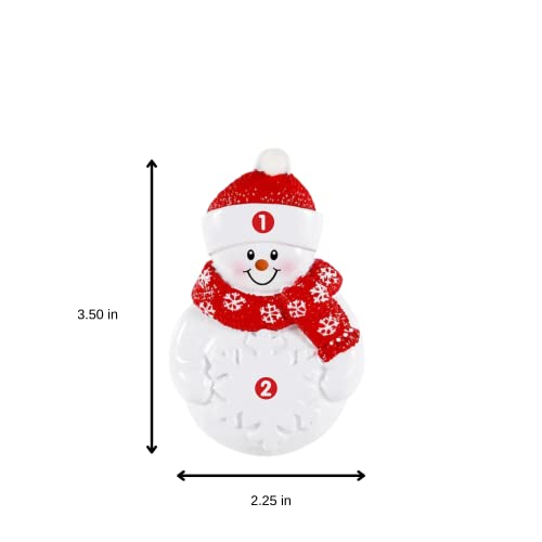 2025 Snowman Kids Personalized Christmas Ornament – Custom Resin Ornament with Child’s Name – Cute Holiday Keepsake for Bo...