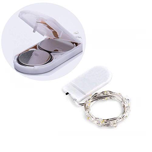 Fairy Lights Battery Operated (Included), 6.6ft 20 LED Mini String Light, Waterproof Silver Wire Firefly Starry Light for ...