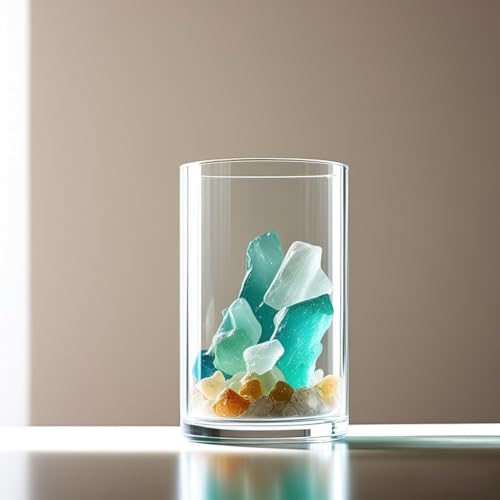 CYS EXCEL (H:12" D:6") Large Cylinder Clear Glass Vase for Wide Bouquet Flower Vase Centerpieces Display Hurricane Floatin...