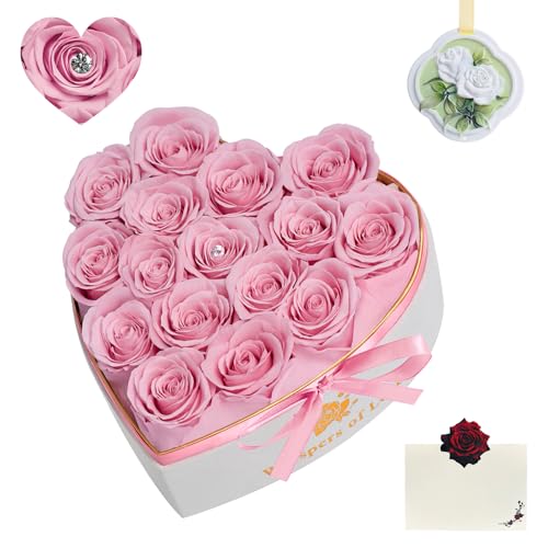 Cooeach Luxury Preserved Roses – Forever Real Roses Flowers for Delivery in a White Box, Preserved Flowers Birthday Gifts ...