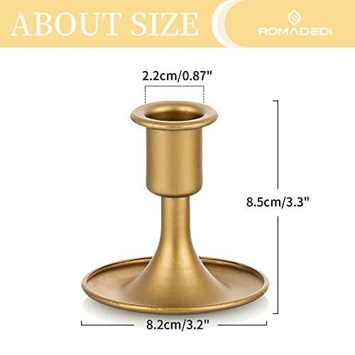 Candlestick Holders Taper Candle Holders, Romadedi Gold Candle Stick Candle Holder for Table Centerpiece, Wedding Receptio...