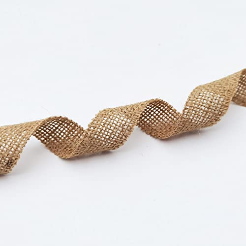 INSPIRELLE 1" Natural Burlap Fabric Roll 10 Yards Jute Ribbon for Gift Wrapping Craft Projects Wedding Decoration Home Dec...