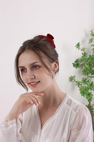 OideGuiing Durable Acetate Hair Clips - 4-Inch Cherry Red Claw Clips for Fine and Thick Hair (Red)