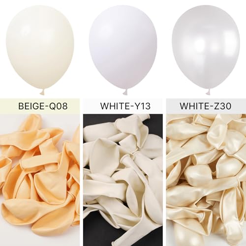 PartyWoo White Balloons 85 pcs Different Sizes Pack of 18 12 10 5 Inch Matte White Latex Balloon Arch Kit Garland for Wedd...