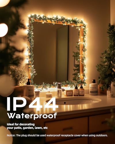 Brightown Christmas Lights, 100-Count 25ft Clear Incandescent Bulb Mini String Lights for Indoor Holiday Decor, Christmas ...