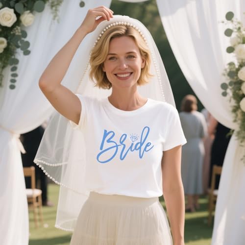 MAIHUN Womens Bride Shirt Team Bride Bridesmaid Tshirt Bachelorette Party Tee Top