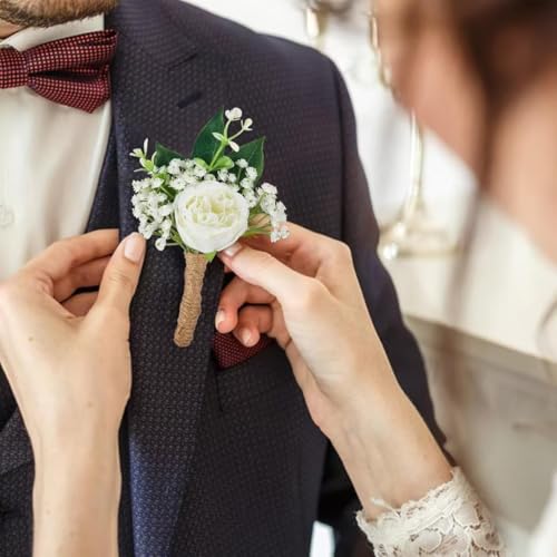 Oulores 100PC Baby Breath Artificial Flowers - Babies Breath Flowers Artificial Bulk Faux Flowers Bouquet White Flores Rea...