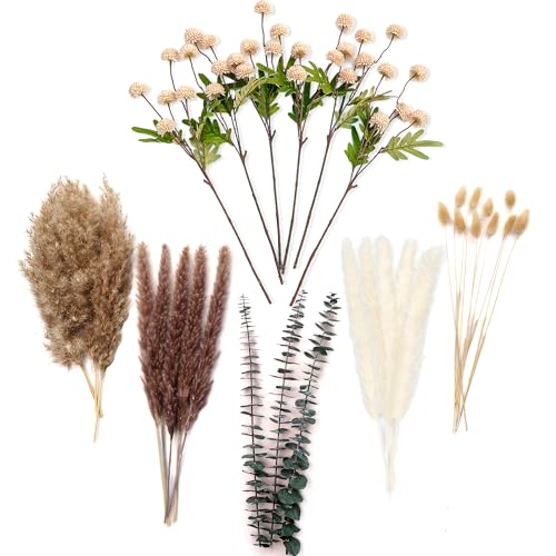 RoseTalk Simulation Flower Decor Luxury Faux Flower Arrangements – Realistic Artificial Flowers with Beige & White Peonie...