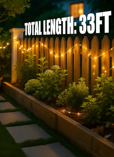 Minetom Solar String Lights, 2 Packs Total 66Ft 200 LED Solar Fairy Lights, Waterproof Solar Lights for Outside Patio Yard...