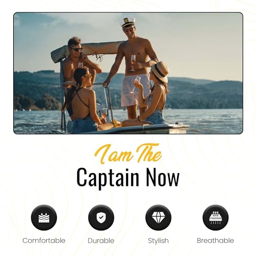 Bachelor Party Captain's Hat, Glasses, Sash Set - Groom To Be Accessories Set Includes Captain's Hat Groom Sunglasses Groo...