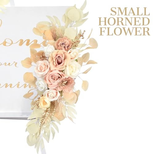 Ting's time Wedding Arch Flowers Artificial Silk Large Flower Swag Boho Styles Reception Backdrop Floral Decor for Wedding...