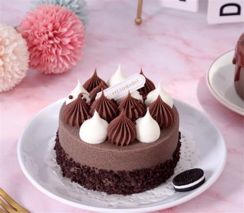 Skyseen 1PCS Artificial Birthday Cake Fake Simulation Realistic Cupcake Dessert for Decoration Display Props 4"