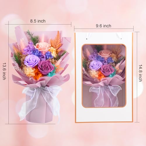 Forever Flower,Flower for Delivery,Roses Bouquet Lasting for 3 years,Birthday Flowers,Sympathy Flowers,Gifts for Her Women...