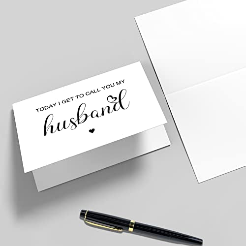 Qiliji Wedding Day Card for Groom from Bride, Husband Wedding Day Card, Husband Vow Card, Groom Gift from Bride, Today I G...