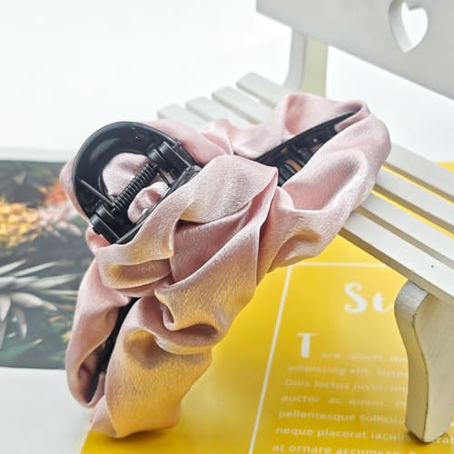 Capiant 4 Pack Large Non-Slip Banana Jaw Hair Clips for Women - Silk Cloud Claw Clips for Thick & Thin Hair