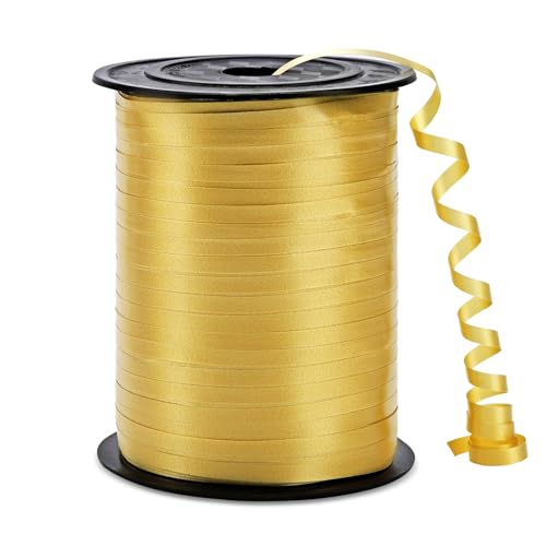 500 Yards Gold Curling Ribbon for Gift Wrapping, Balloon String Ribbon for Craft Flower Bouquet Christmas Birthday Party D...