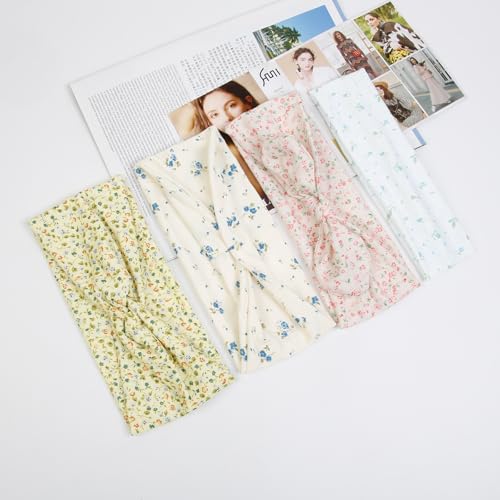 Huachi Floral Headbands for Women Non Slip, 4 Packs Elastic Head Bands for Women’s Hair, One Set Multi Styles - Fashion Ha...